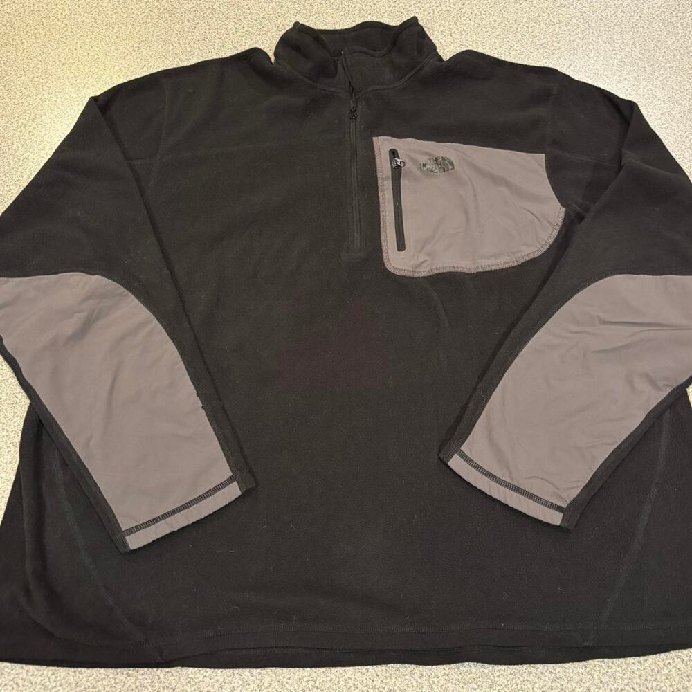 The North Face Quarter-Zip Fleece Jacket – Black/Grey – Men’s XXL